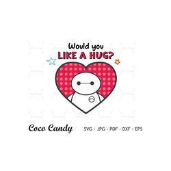Would You Like A Hug SVG | Valentine Heart SVG | Heart Svg | Valentine Svg | Hug Svg | Cut File For Cricut SVG | Silhoue