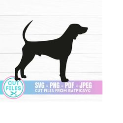 Black and Tan Coonhound, Dog Svg, Dog Silhouette, Dog Mom, SVG, Cricut Cut File, Cut File, Silhouette, Digital Download,