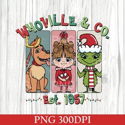 Retro Merry Grinchmas PNG, Vintage Christmas PNG, Whoville And Co PNG, Retro Christmas Family PNG, Christmas Party PNG