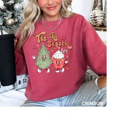 Comfort Colors tis the season Christmas Sweatshirt, cute chritmas Shirt, Christmas Shirt, holiday apparel, Holiday appar