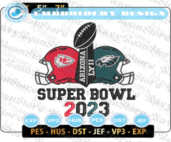 NFL Super Bowl LVII Embroidery Design, NFL Football Logo Embroidery Design, Famous Football Team Embroidery Design, Football Embroidery Design, Pes, Dst, Jef, Files