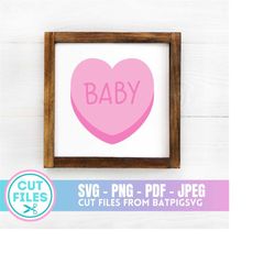 candy heart svg, baby svg, happy valentines day, valentines day svg, v day heart, baby, cute svg, v day, instant downloa