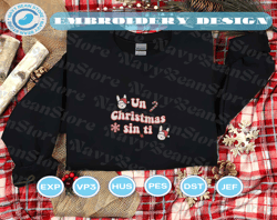 Bad Bunny Embroidery Designs, Un Christmas Sin Ti Embroidery, Christmas Embroidery Designs, Xmas Embroidery Designs