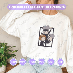 Sorcerer Teacher Embroidery, Teacher Anime Embroidery, Anime Embroidery Designs, Embroidery Patterns, Machine Embroidery Files, Instant Download