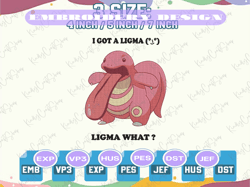 Ligma Quote, Funny Anime, Animal Anime, Inspired Anime Files, Machine Embroidery, Pink Cute Character, Instant Download, Anime Embroidery Designs