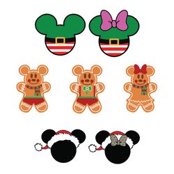 Mickey Christmas Bundle Svg, Winter Svg, Merry Christmas Svg, Holidays Svg, Santa Png File Cut Digital Download