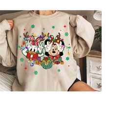 Minnie Mouse And Daisy Duck Costume Reindeer Christmas T-shirt, Mickeys Very Merry Xmas Light Tee, Disney Magic Kingdom