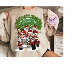 Disney Animal Kingdom Santa Mickey And Friends Safari Christmas Sweatshirt, Mickey's Very Merry Xmas Party Shirt, Disney