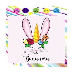 Bunnicorn Svg, Bunny Easter Svg, Easters Svg, Easters Day Svg, Easter Lover For Silhouette, Files For Cricut, SVG, DXF,