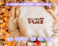 Christmas Coffee Embroidery, Christmas Embroidery Designs, Merry Christmas Embroidery, Xmas Coffee Embroidery, Hand Drawn