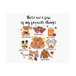 These Are A Few Of My Favorite Things PNG, Mouse Snacks PNG, Pumpkin Spice Season Png, Food And Drink Png, Happy Thanksg