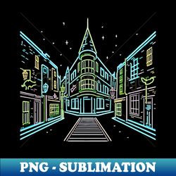 Neon Diagon Alley - Professional Sublimation Digital Download - Boost Your Success with this Inspirational PNG Download