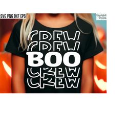 Boo Crew Halloween Svgs, Matching Halloween Shirt Designs, Kids Halloween Pngs, Spooky Squad, Toddler Tshirt Cut Files,