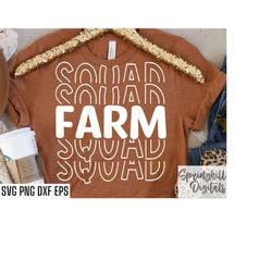 Farm Squad Svg | Farming T-shirt Cut Files | Agriculture Quotes | Farmer Tshirt Designs | Farming Shirt Pngs | Farmer Sa