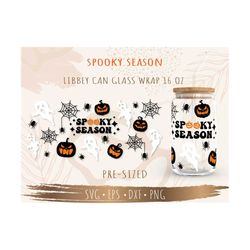 Spooky Season SVG, DIY for Libbey Can Shaped Beer Glass 16oz, Cut file for Cricut, Digital download