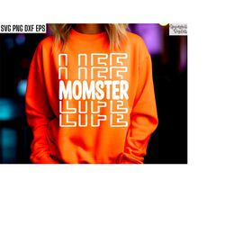 Momster Life Svg, Mom Halloween Svgs, Momster T-shirt Designs, Spooky Mama, Matching Group Tshirt Pngs, Halloween Cut Fi