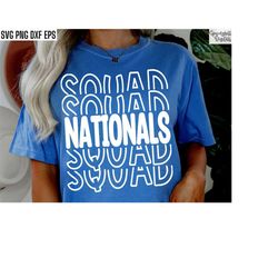 Nationals Squad Svg | Cheer Shirt Svgs | Cheerleader Cut Files | Cheerlead Pngs | Cheer Tshirt Designs | Cheer Squad T-s