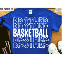 Basketball Brother Svg | Sports Season Cut Files | Bball Bro Quote | Back To School | T-shirt Designs | High School Bask