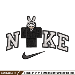 Nike bunny lego embroidery design, Bunny embroidery, Nike design, Embroidery shirt, Embroidery file, Digital download