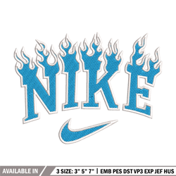 Nike blue flame embroidery design, Nike embroidery, Nike design, Embroidery shirt, Embroidery file,Digital download