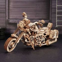 3D Wooden Constructor Mechanisms Working Motorcycle-cruiser