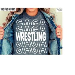Wrestling Gaga Svg | Wrestling Shirt Pngs | Wrestler Cut Files | Sports Tshirt Designs | Wrestle Quotes | Wrestling Fami