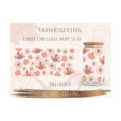Thanksgiving SVG, DIY for Libbey Can Shaped Beer Glass 16oz, Cut file for Cricut, Digital download