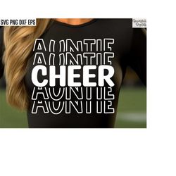 Cheer Auntie Svg | Cheerleading T-shirt | Cheer Team Cut Files | Cheer Aunt Svgs | Cheerleading Tshirt | Cheer Squad Png