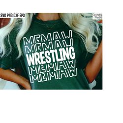Wrestling Memaw | Wrestling Grandma Svg | Wrestling Family Pngs | Wrestler Tshirt Designs | Wrestling Match | Wrestle Cu