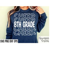 8th Grade Cheer Svgs | Cheerleading T-shirt | Cheer Team Cut Files | Junior High Svg | Cheerleading Tshirt | Cheer Squad