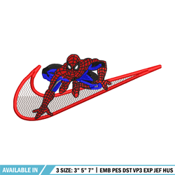 Nike Spiderman Logo embroidery design, Spiderman embroidery, Nike design, movie design, movie shirt, Digital download