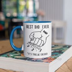 custom dad coffee mug, best dad ever, funny mug for dad, personalized gift for dad, fathers day gift for dad, new dad, f