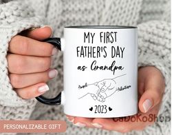 first fathers day as grandpa, promoted to grandpa gift, custom new grandfather gift, new grandma, pregnancy announcement