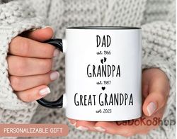 great grandpa mug, new grandpa gift, dad to grandpa, new grandpa coffee mug, grandpa to be gift, new grandpa cup, grandp