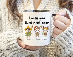 i wish you lived next door sister, gift from sister, bestie gift, personalized gift for her, friendship gift,long distan