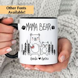 mama bear mug personalized - mama bear coffee mug - mama bear gift for mother's day - mama bear gift - gift for mama - b