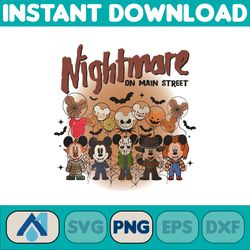 nightmare on main street png , Halloween Tumbler PNG, 20oz Skinny Tumbler, Scary Tumbler Wrap, Sublimation Desery