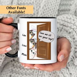 Personalized Coffee Mug Gift For Cat Lover, Funny Gift For Cat Dad, Cat Mom Mug Gift, Mug Custom Cat Mug For Pet Lover,