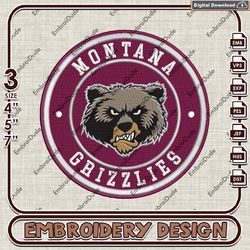 NCAA Logo Embroidery Files, NCAA Montana Grizzlies Embroidery Designs, Montana Grizzlies Machine Embroidery Designs