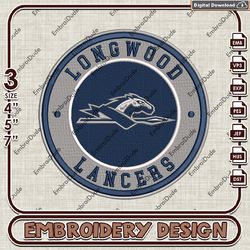 NCAA Logo Embroidery Files, NCAA Longwood Lancer Embroidery Designs, Longwood Lancers Machine Embroidery Designs