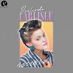 Belinda Carlisle 80s Aesthetic Fan Design PNG, Digital Download