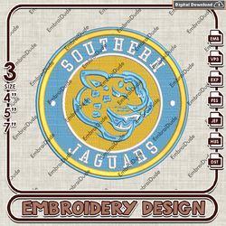 NCAA Logo Embroidery Files, NCAA Southern Jaguars Embroidery Designs, Southern Jaguars Machine Embroidery Designs