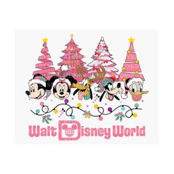 Christmas Mouse And Friends PNG, Merry Pink Christmas Png, Pink Christmas Png, Christmas Friends Png, Xmas Holiday, Pink