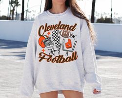 Retro Cleveland Football Crewneck Sweatshirt T-Shirt, Browns Sweatshirt, Vintage Cleveland Shirt, Browns Fan Gift