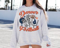 Retro Denver Football Crewneck Sweatshirt T-Shirt, Vintage Denver Football Sweatshirt, Broncos Sweatshirt