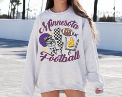 Retro Minnesota Football Sweatshirt T-Shirt, The Vikes Sweatshirt, Vintage Minnesota Crewneck, Viking Sweatshirt, Minnes