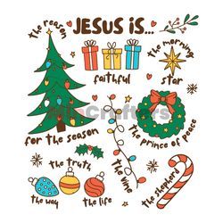 Retro Religious Christmas Jesus Is The Reason SVG Download