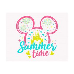 Retro Summer Time Svg, Summer Vacation Svg, Family Trip 2023 Svg, Magical Kingdom Svg, Mouse Head Svg, Vacay Mode Svg, M