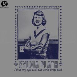 Sylvia Plath Retro Fan Art Design PNG, Digital Download