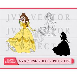 Princess SVG, clipart, digital file